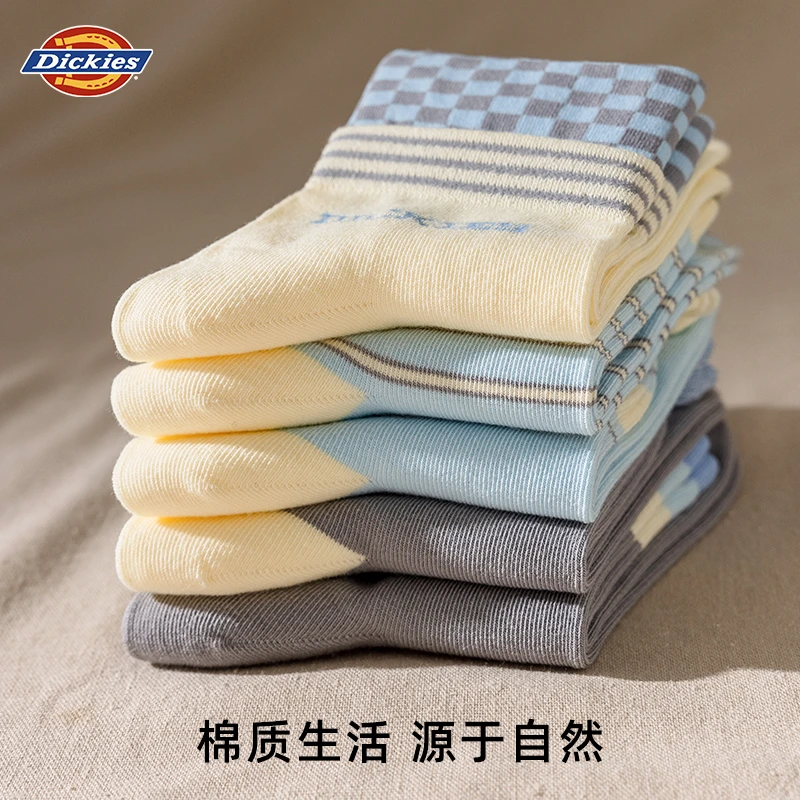 Dickies袜子男夏季薄款棉透气运动简约百搭短袜防臭脚吸汗中筒袜