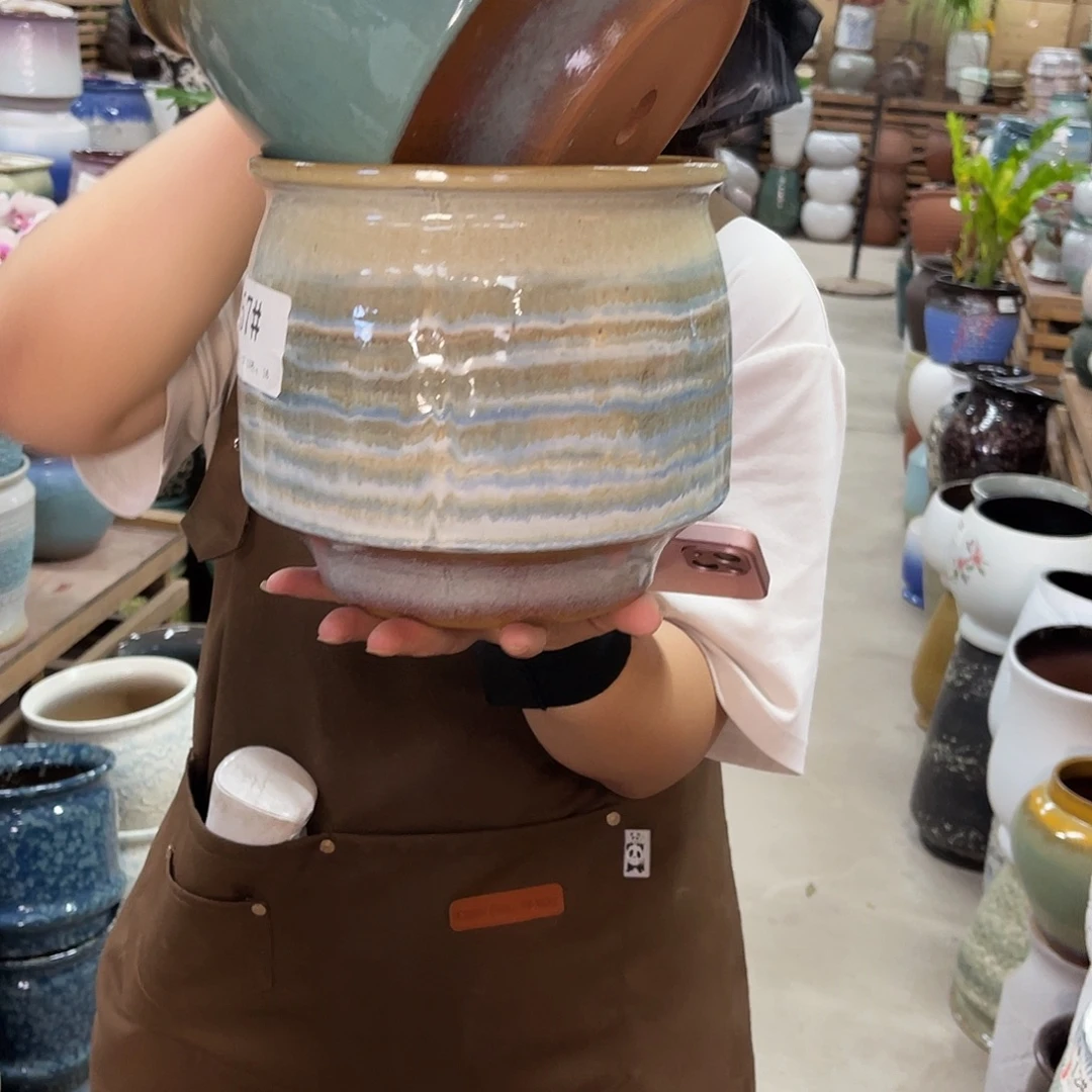 紫砂花盆高度18口径18厘米