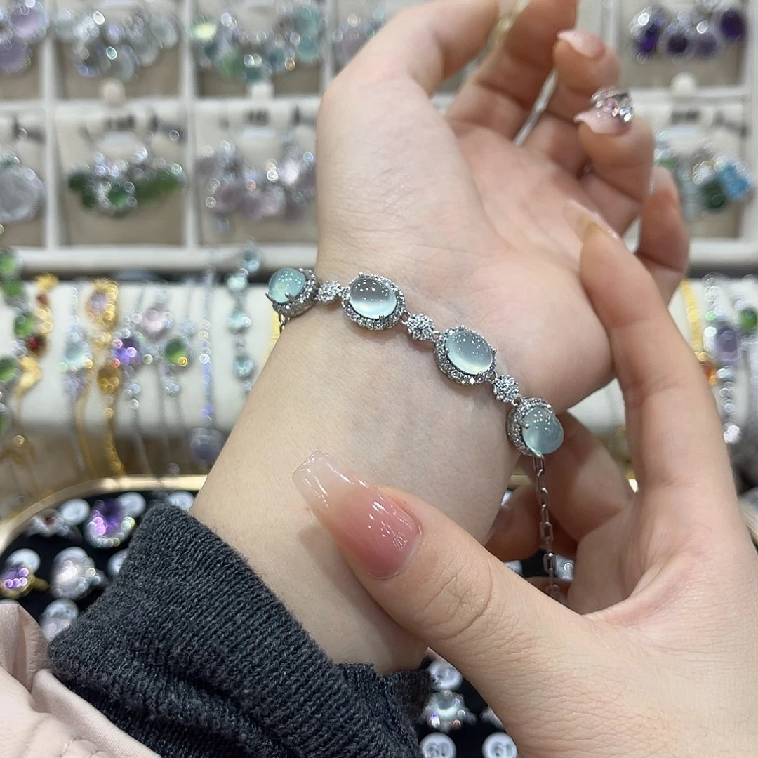 ****下蛇纹石玉银S925镶嵌戒指