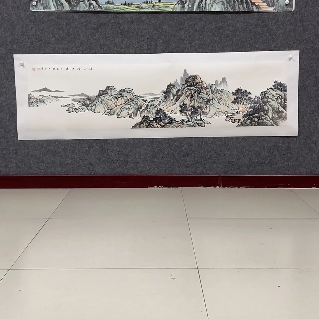 国画四尺对开画芯 捡漏