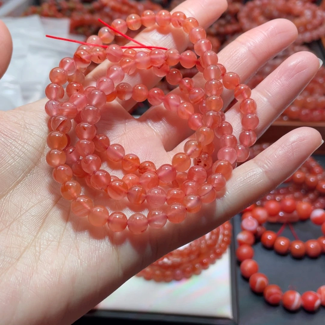 南红玛瑙手链未镶嵌