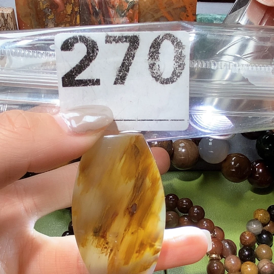 未镶嵌天然北票树化玉吊坠硅化玉
