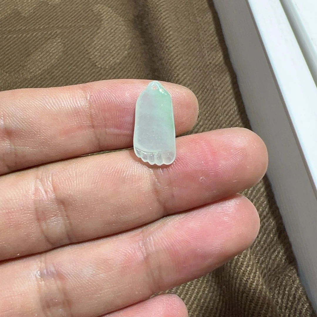 翡翠未镶嵌颈饰l*y缅甸A货翡翠知足常乐