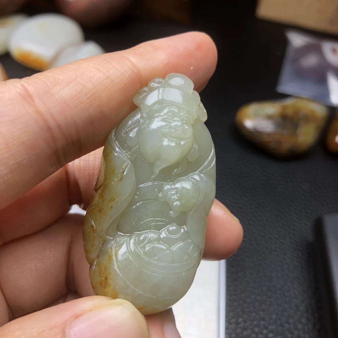 和田玉挂件财神挂件