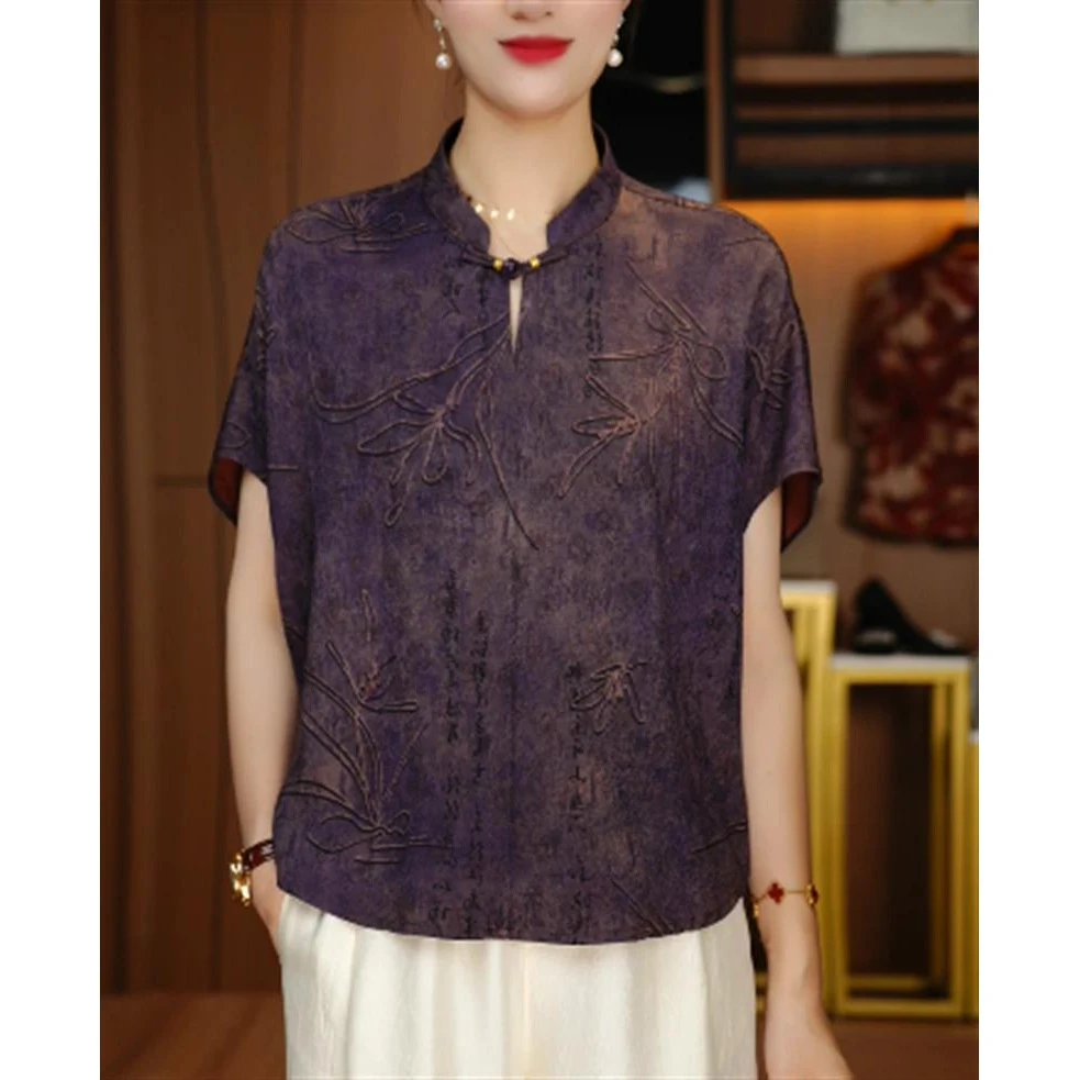 2025夏季新款衬衫显瘦小衫休闲遮肉上衣时尚设计感女士遮肚子W413