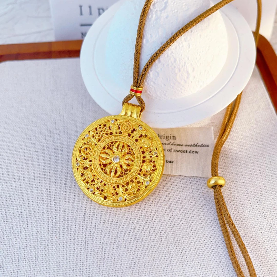 铜合金吊坠 八宝罗盘十字金刚杵