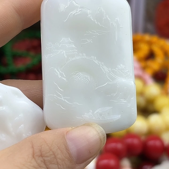 非洲紫檀（红花梨）山水牌