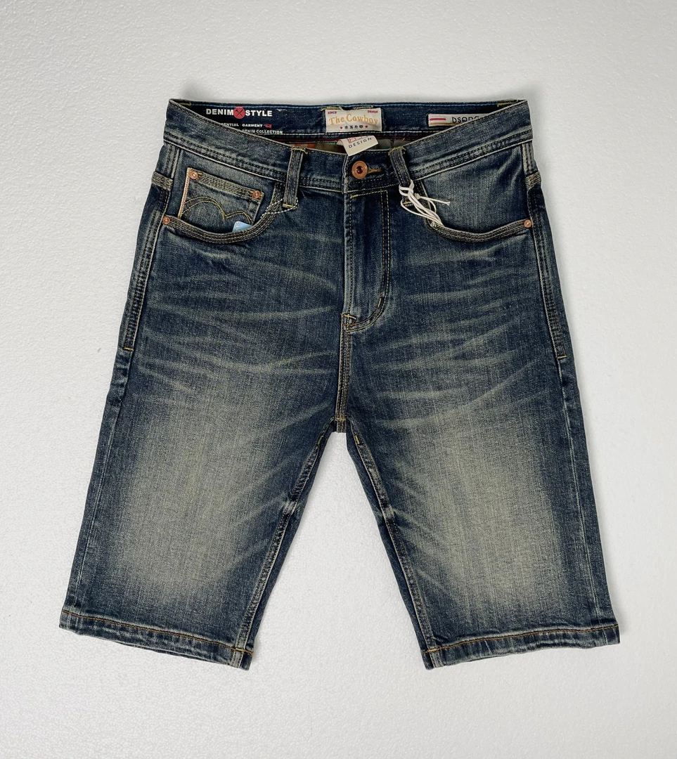 赤耳丹宁时尚百搭男士休闲牛仔短裤夏季新直筒水洗五分中裤998