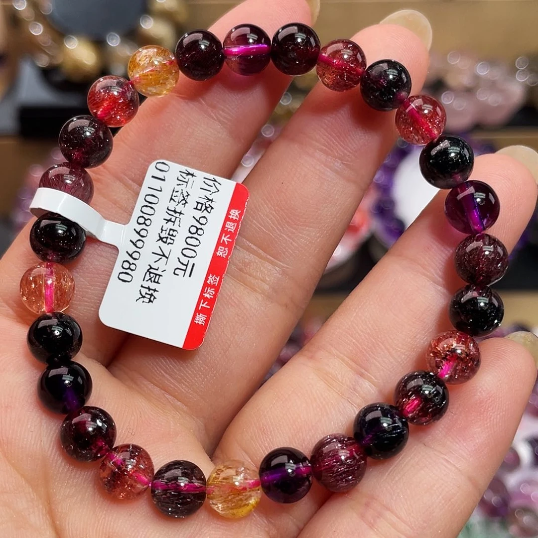 水晶手链未镶嵌黑加仑糖果7.2