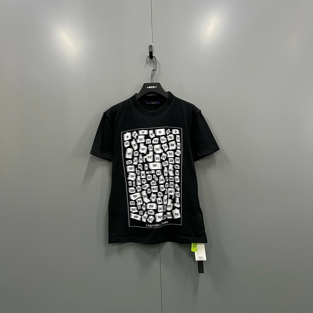 99新 LouisVuitton/路易威登 (ll) 拼图数字圆领短袖 M码/610585