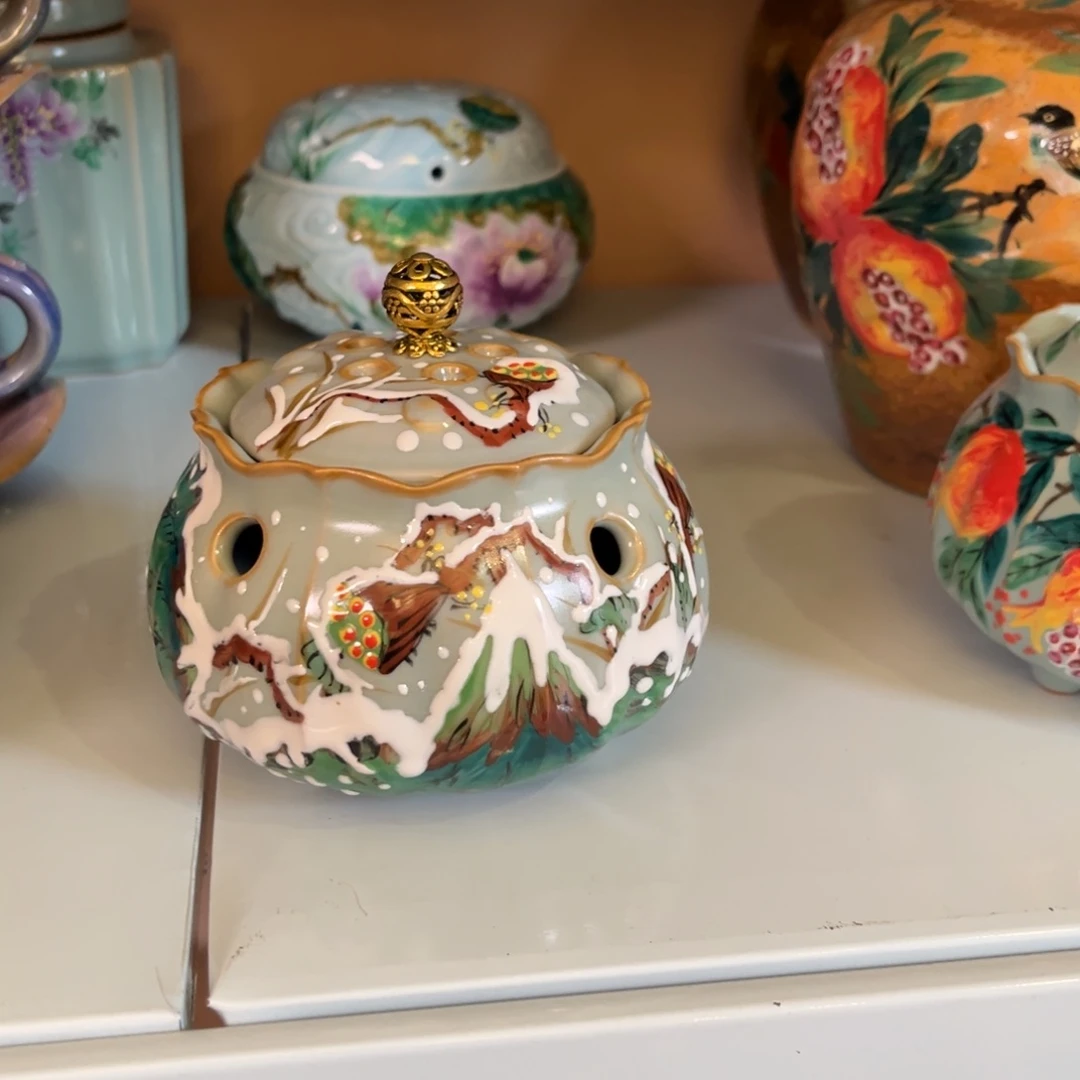 景德镇柴烧手工手绘陶瓷