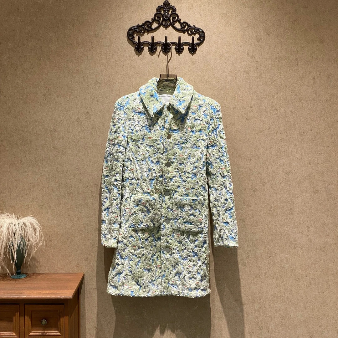 99新 BOTTEGA VENETA/葆蝶家 小香风云朵编织大衣/38码/41126