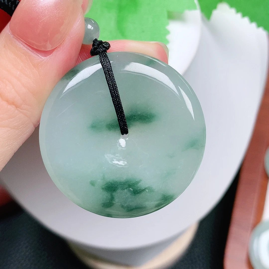 翡翠未镶嵌颈饰平安38.8-5.9