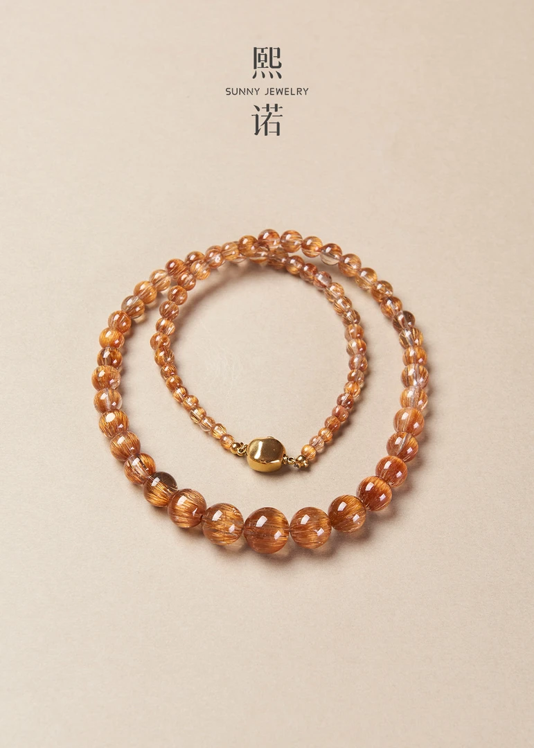 懒猫nono│Saynono 金色脉搏_天然铜发晶项链(多样性发其一)