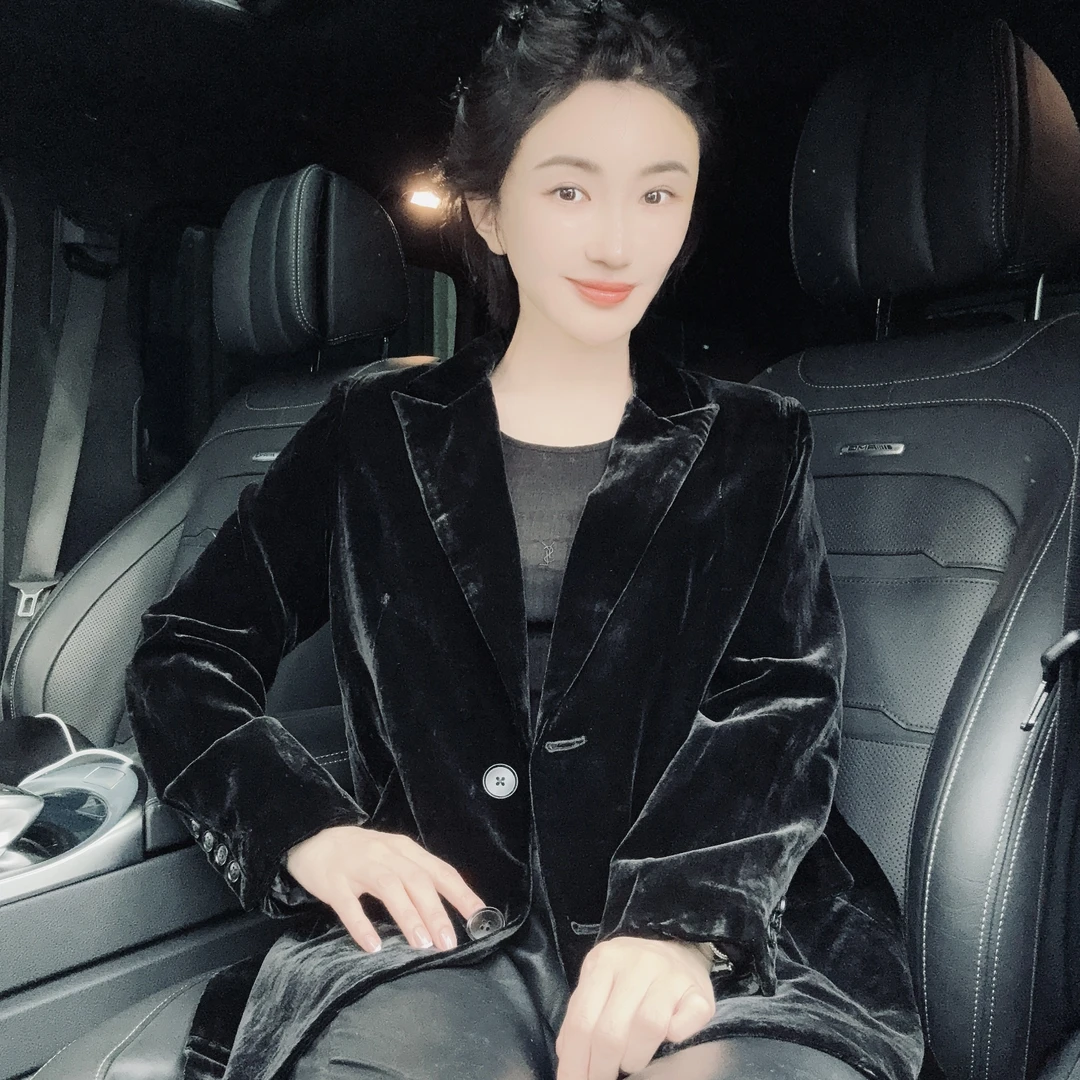 Betty Bairn【刘HAHA精选】桑蚕丝西装外套24B-BW8137