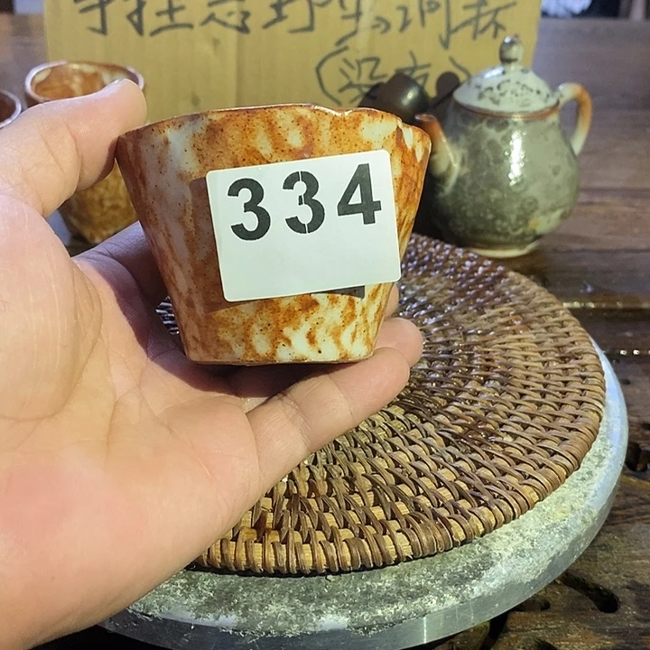 浪***咖334手捏茶杯福利包邮
