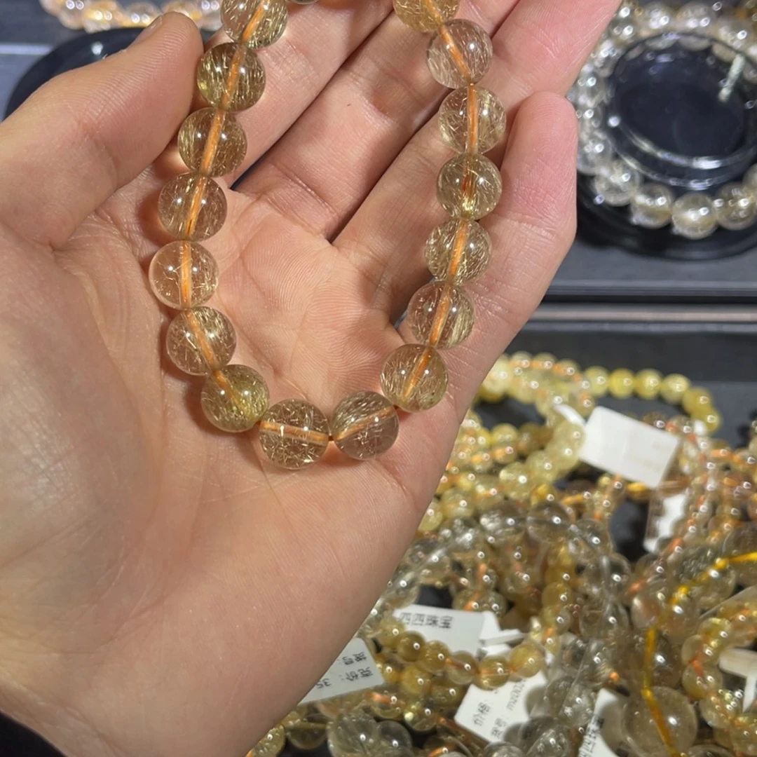 水晶手链未镶嵌纯天然水晶发晶11m+