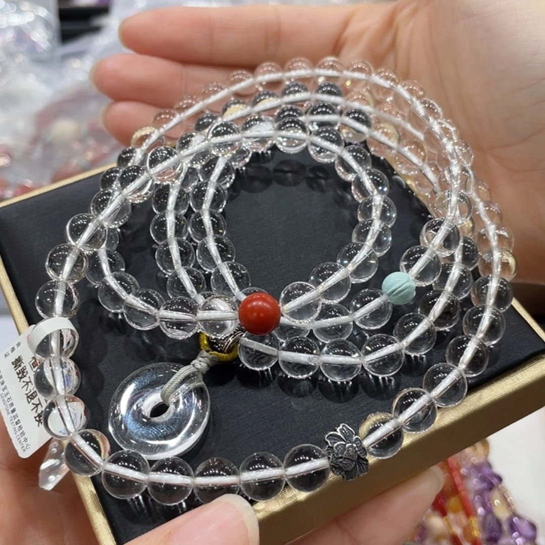 珠宝半成品未镶嵌水晶白水晶108颗