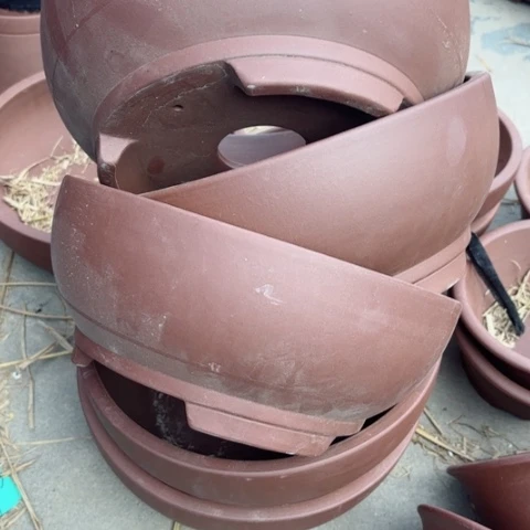 紫砂花盆100-5。30-13