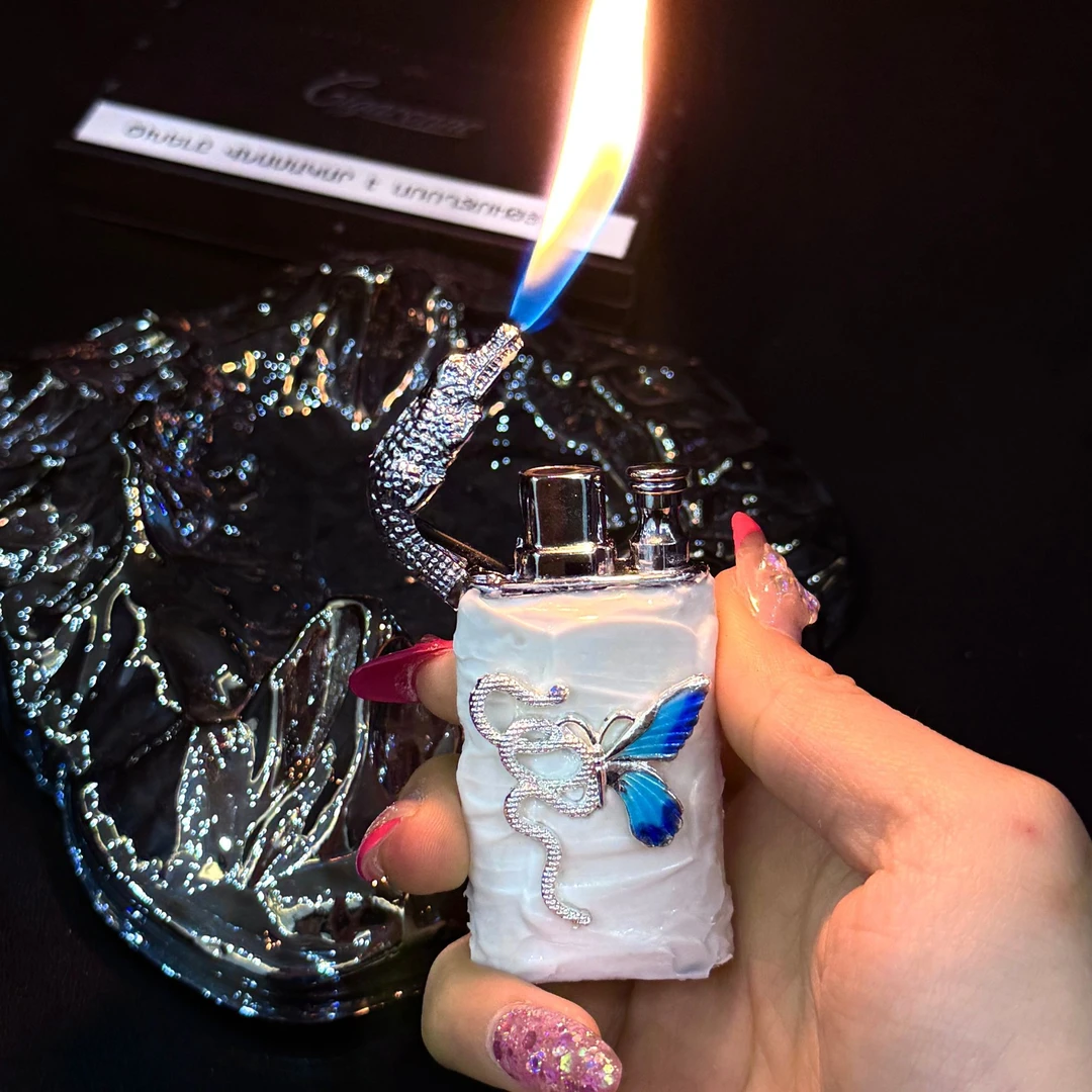 【简界】灵蛇胡蝶手作火机纯手工制作双火朋克亚文化小众礼物ins