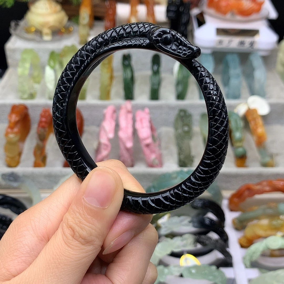 未镶嵌蛇纹石玉手镯