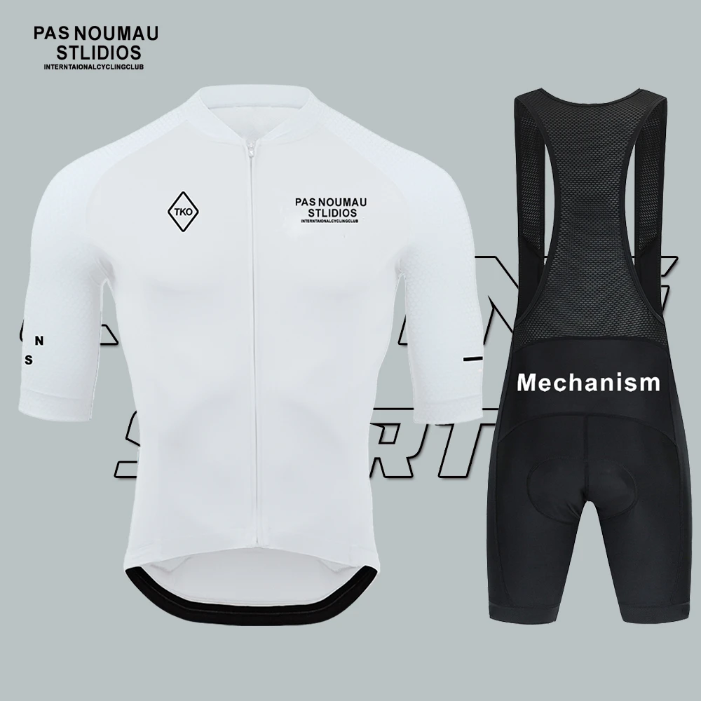 PAS夏季自行车男士短袖骑行服速干透气套装公路车上衣衣服背带裤