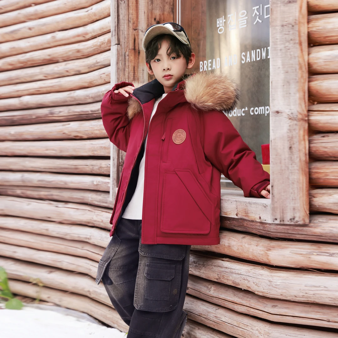 2025新款儿童羽绒服男女童中长款中大童韩版工装加厚童装保暖外套
