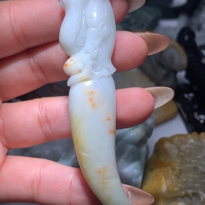翡翠未镶嵌颈饰保真天然A货翡翠