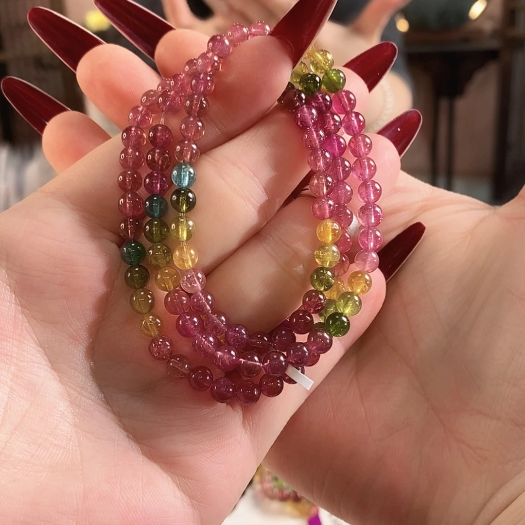 未镶嵌碧玺手链G2642三圈多样性发1