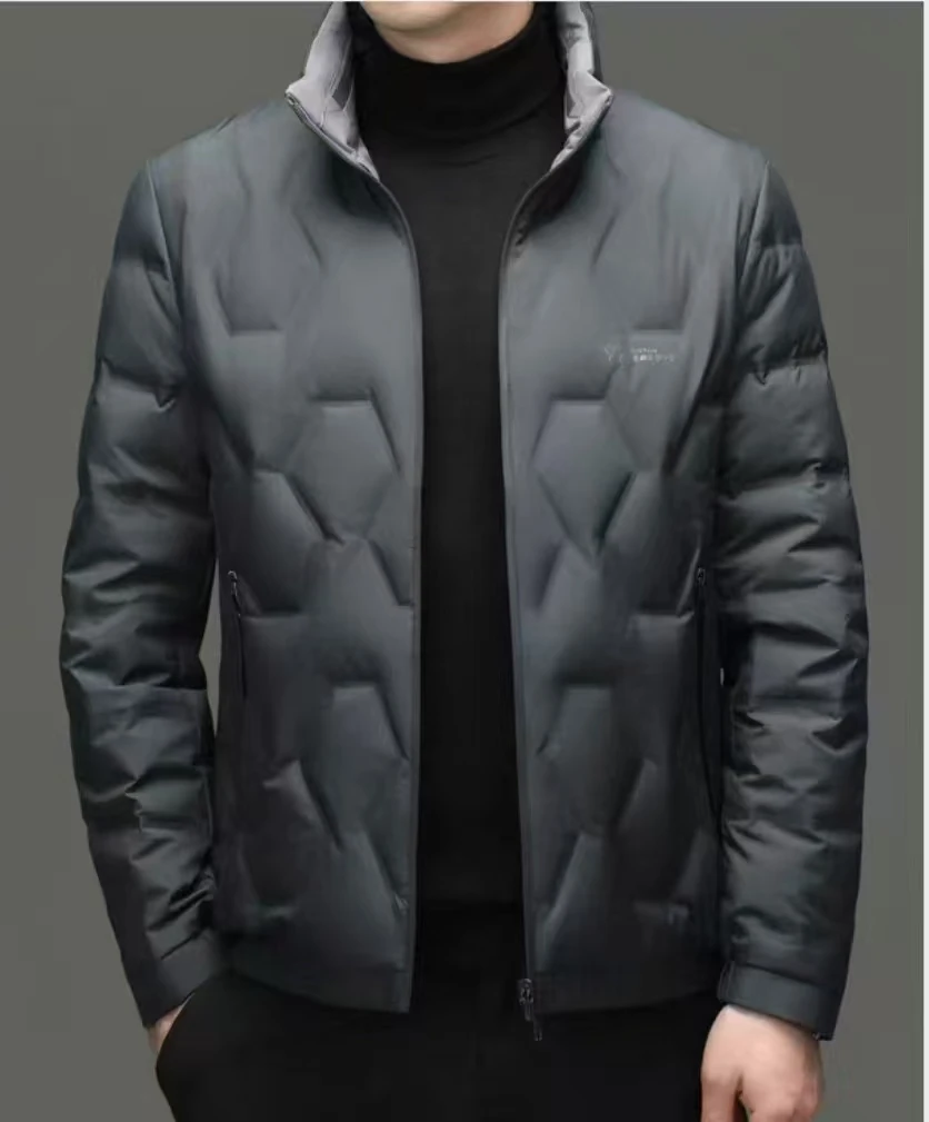 加厚保暖时尚冬季常规立领轻薄男士黑色立领