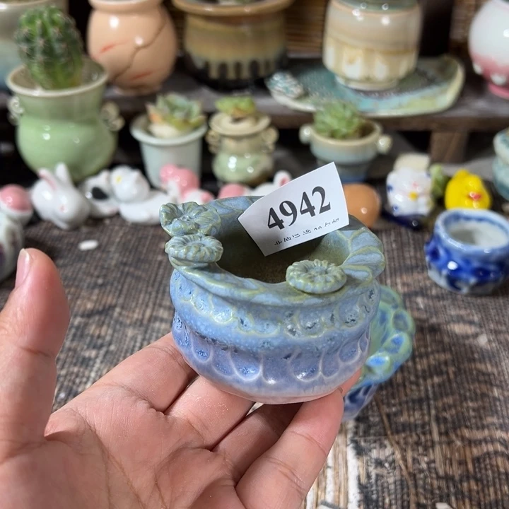 口4 手工花盆满30包邮