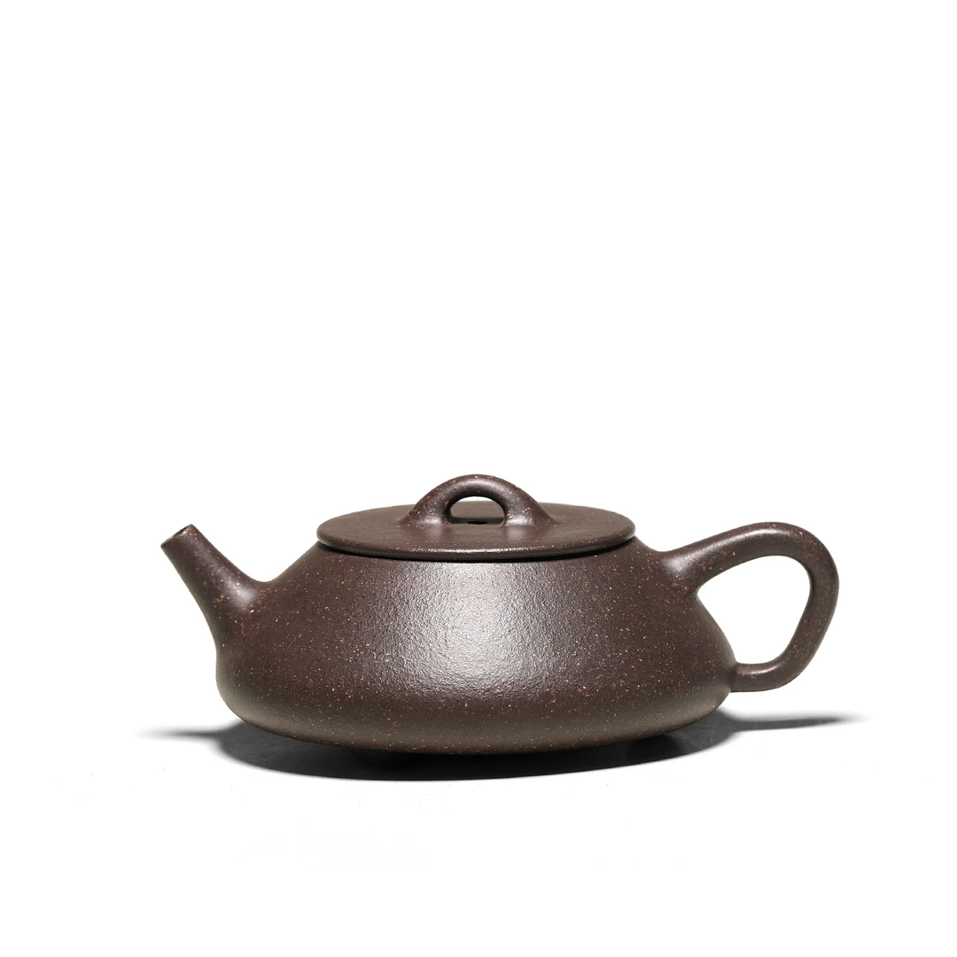 何杰 平盖石瓢 天青泥 130cc 全手工紫砂壶 任备安徒弟