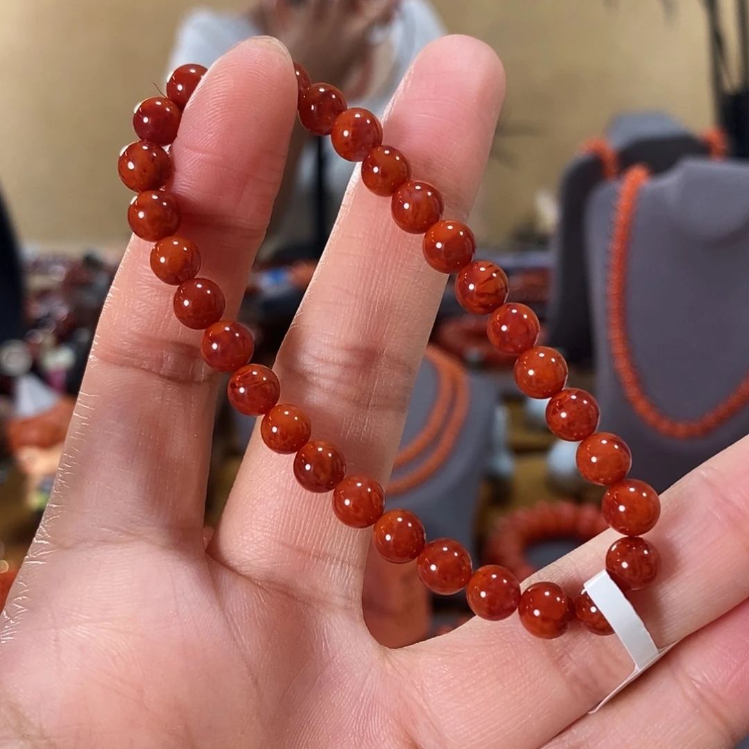 未镶嵌单圈6mm原矿南红玛瑙