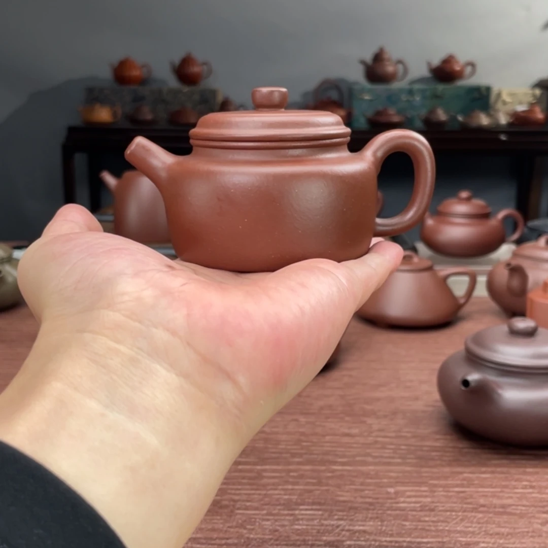 小***戴茶壶紫砂宜兴紫砂壶半手工