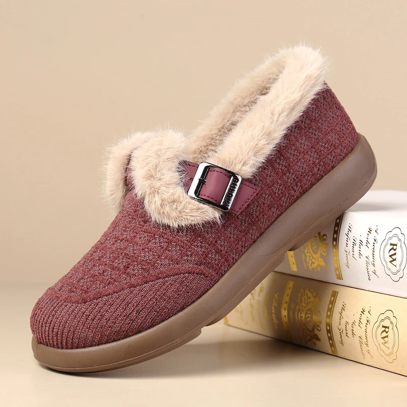 望君舒新款冬季老北京棉鞋软底加绒加厚保暖防滑中老年妈妈棉靴