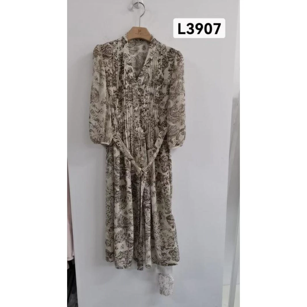 春季新款真丝连衣裙L3907-1