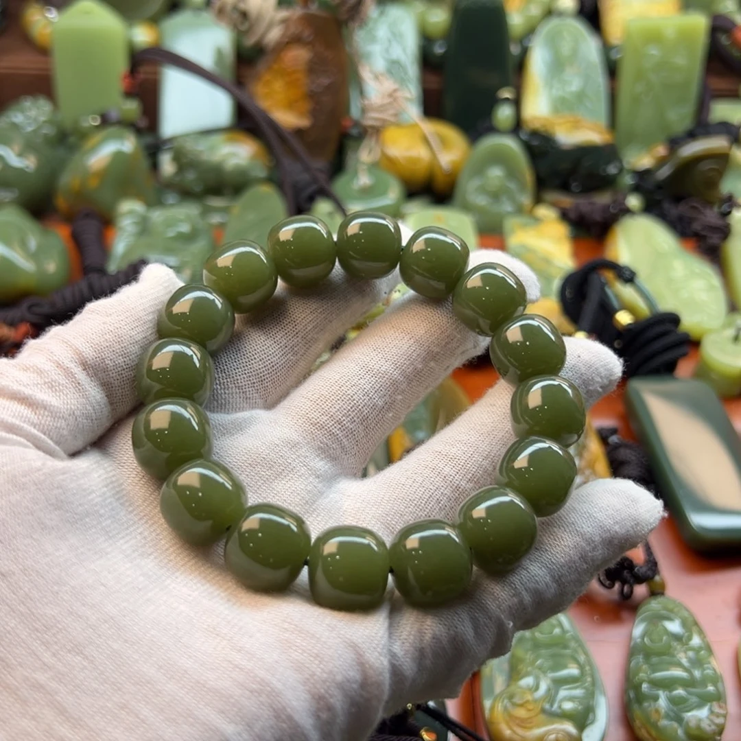 手链未镶嵌岫岩老玉（透闪石质玉）