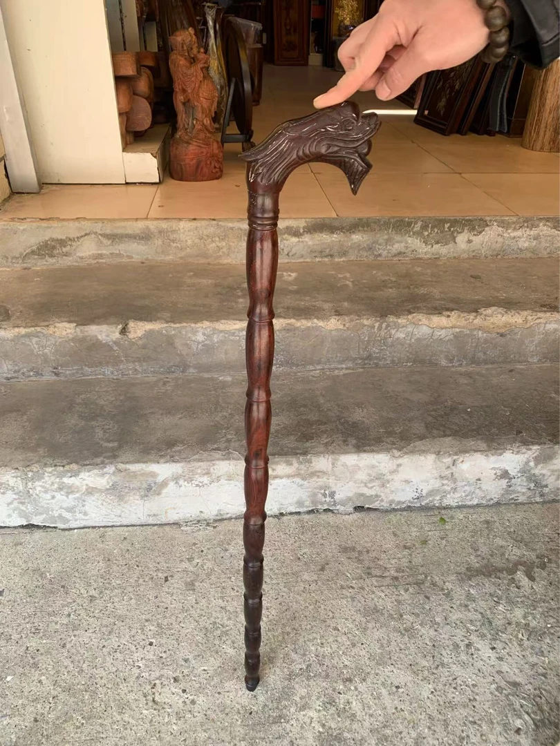 大红酸枝拐杖老人专用防滑结实