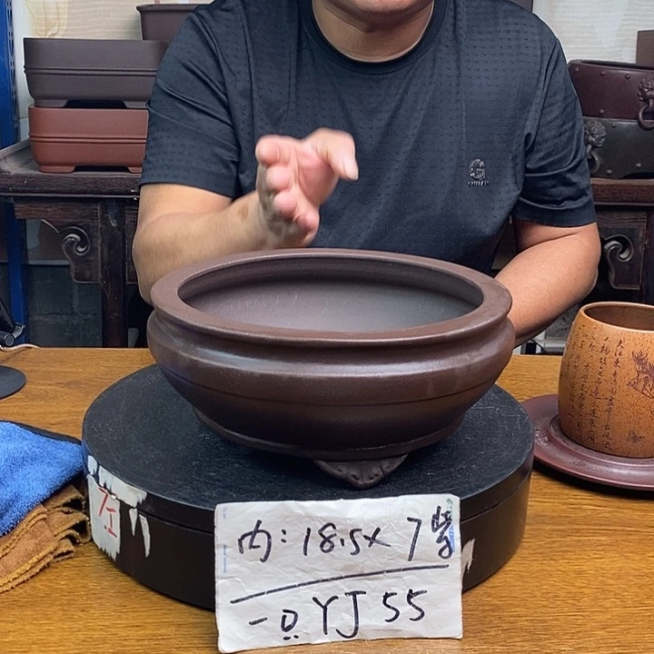 紫砂花盆货号一只YJ555