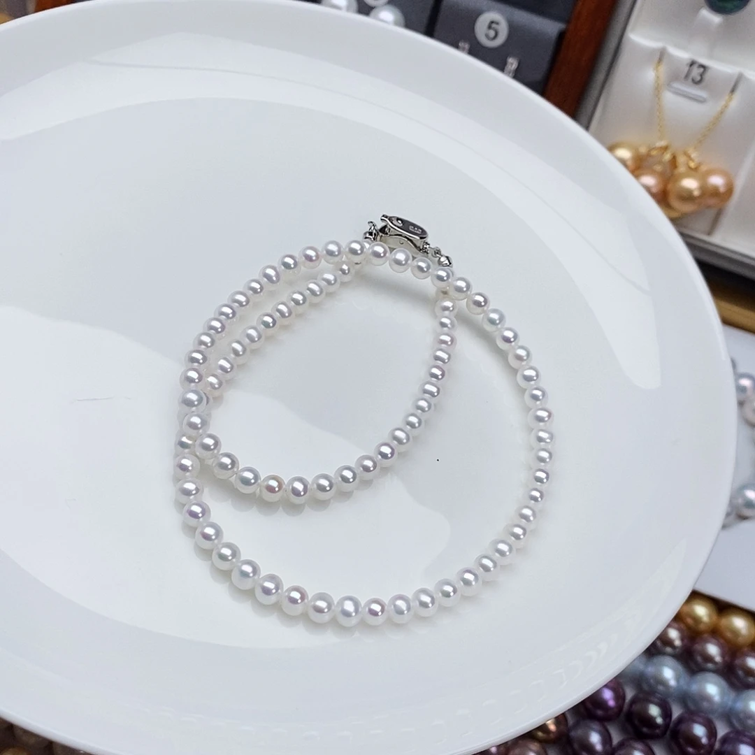 银S925镶嵌颈饰淡水珍珠