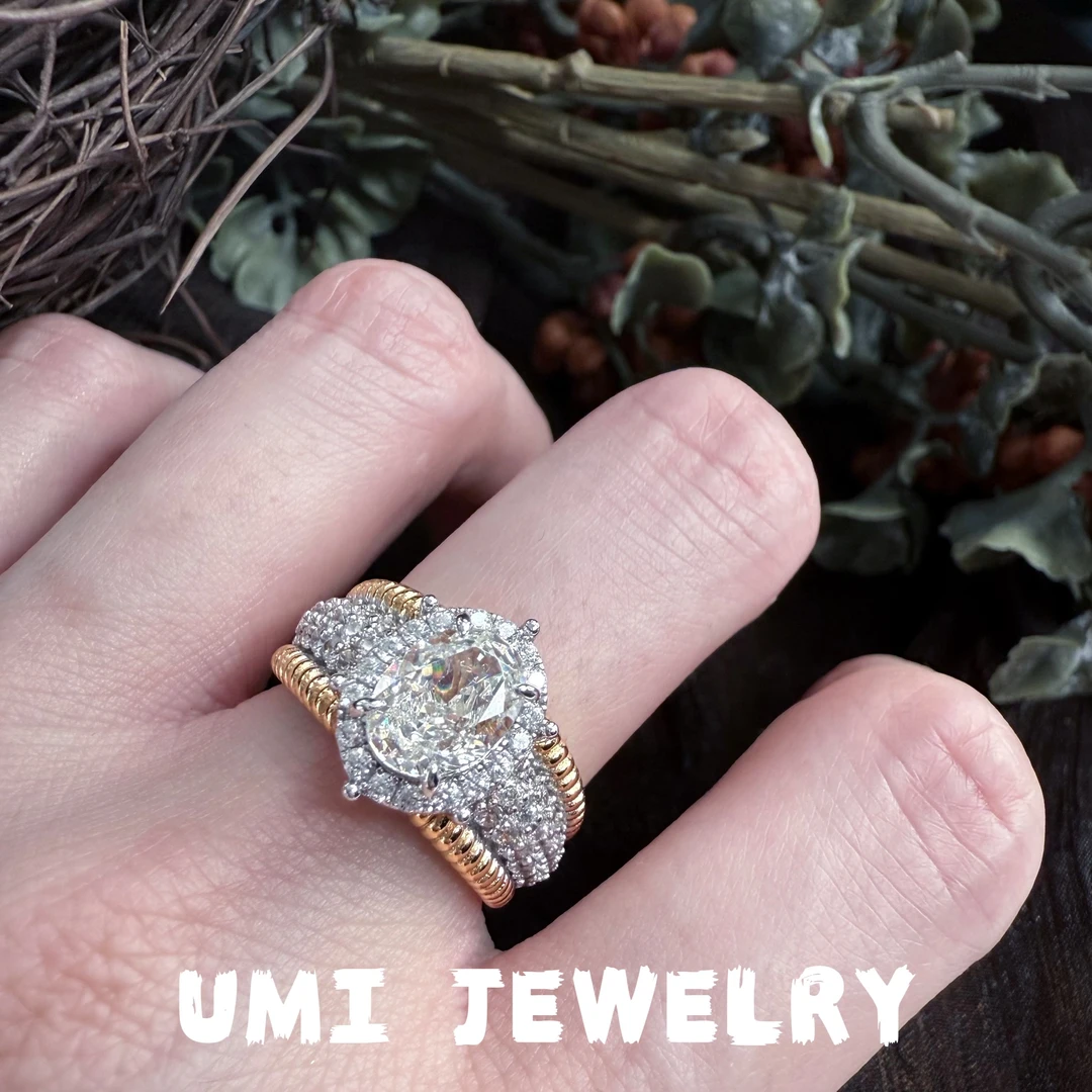 925银合成锆石戒指 925银戒指UMI家轻珠宝老钱风【麻绳】复古奢华