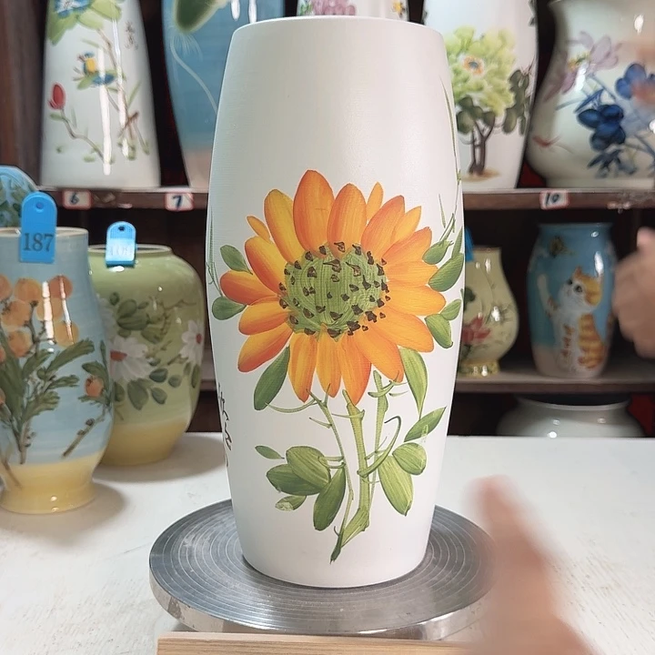 高33腰鼓向日葵新款陶瓷陶瓷陶瓷