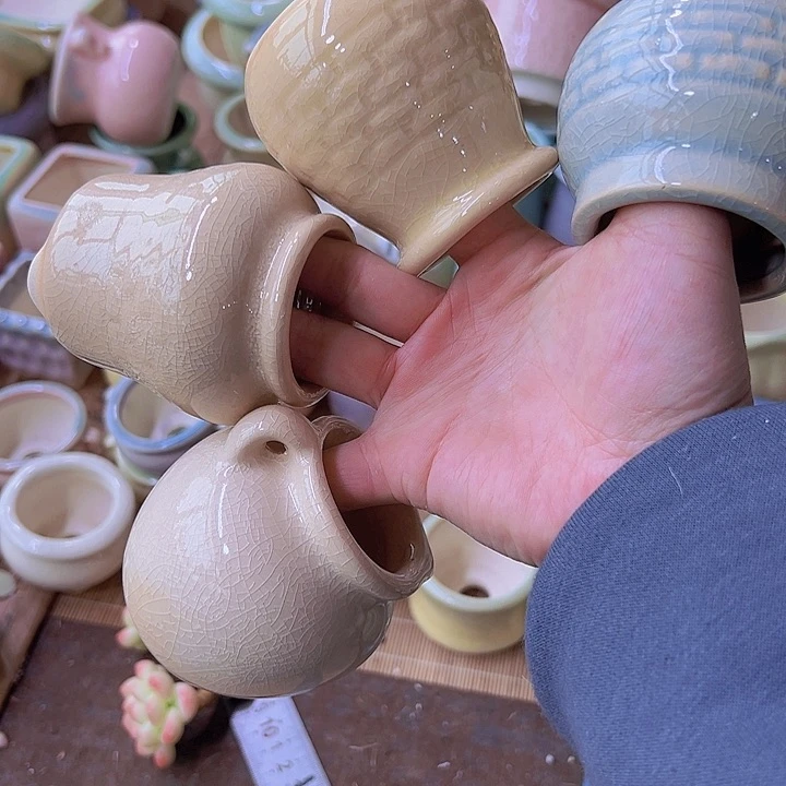 红陶陶瓷花盆当场满12包邮