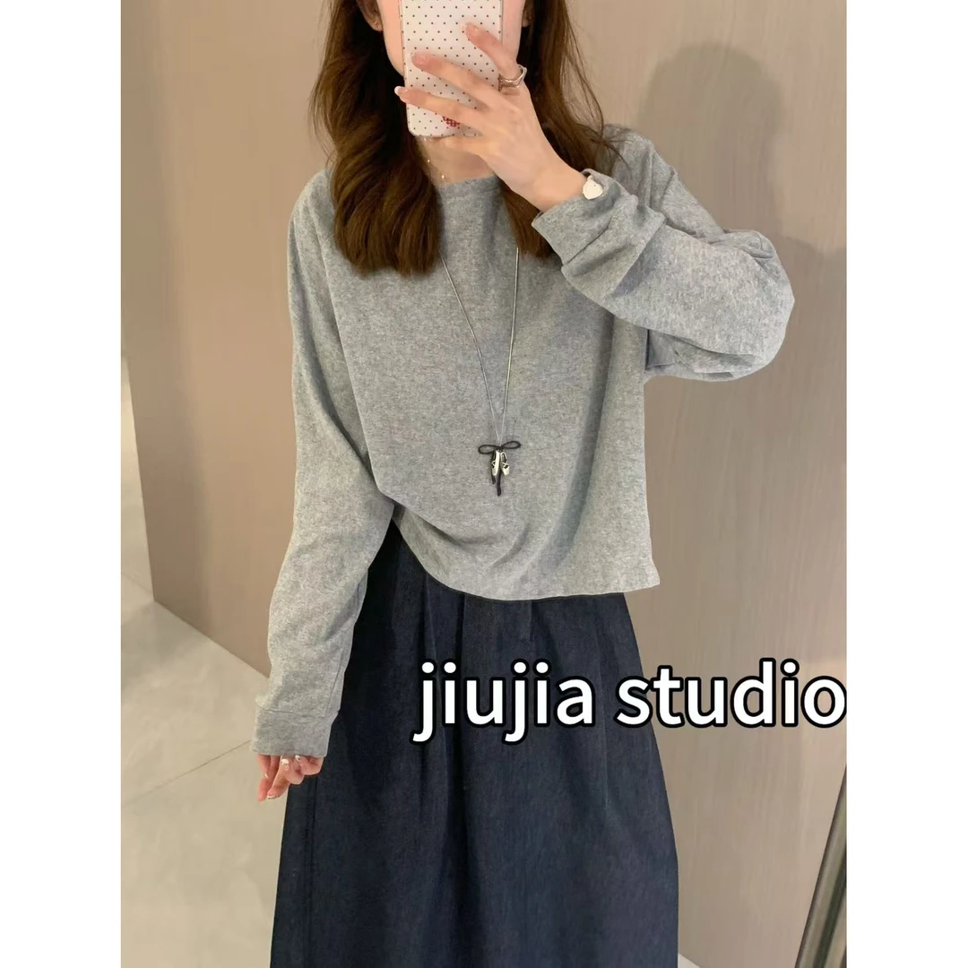 all in全色休闲显瘦闲百搭内搭时尚长袖打底衫~