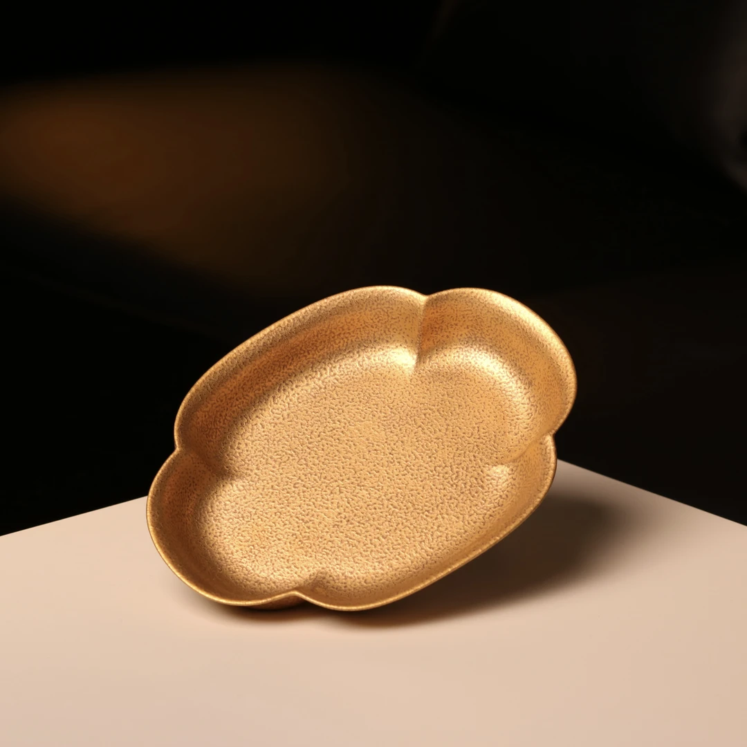 了物 景德镇鎏金如意壶承干泡台 茶盘茶具