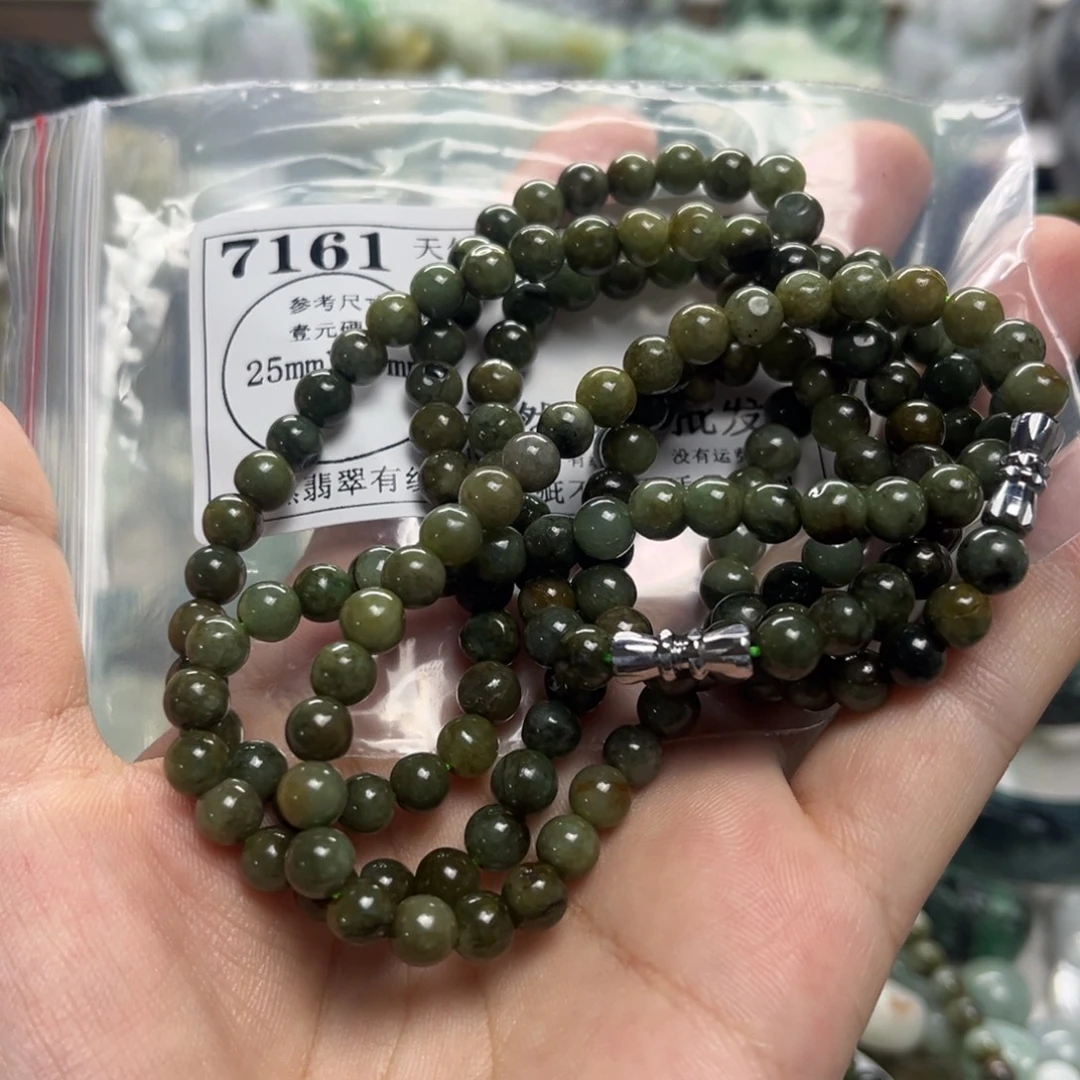 元***米翡翠未镶嵌颈饰7161