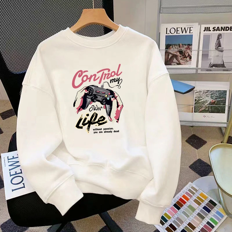 特大码300斤美式卫衣男士秋冬季新款ins青年宽松圆领加厚加绒上衣