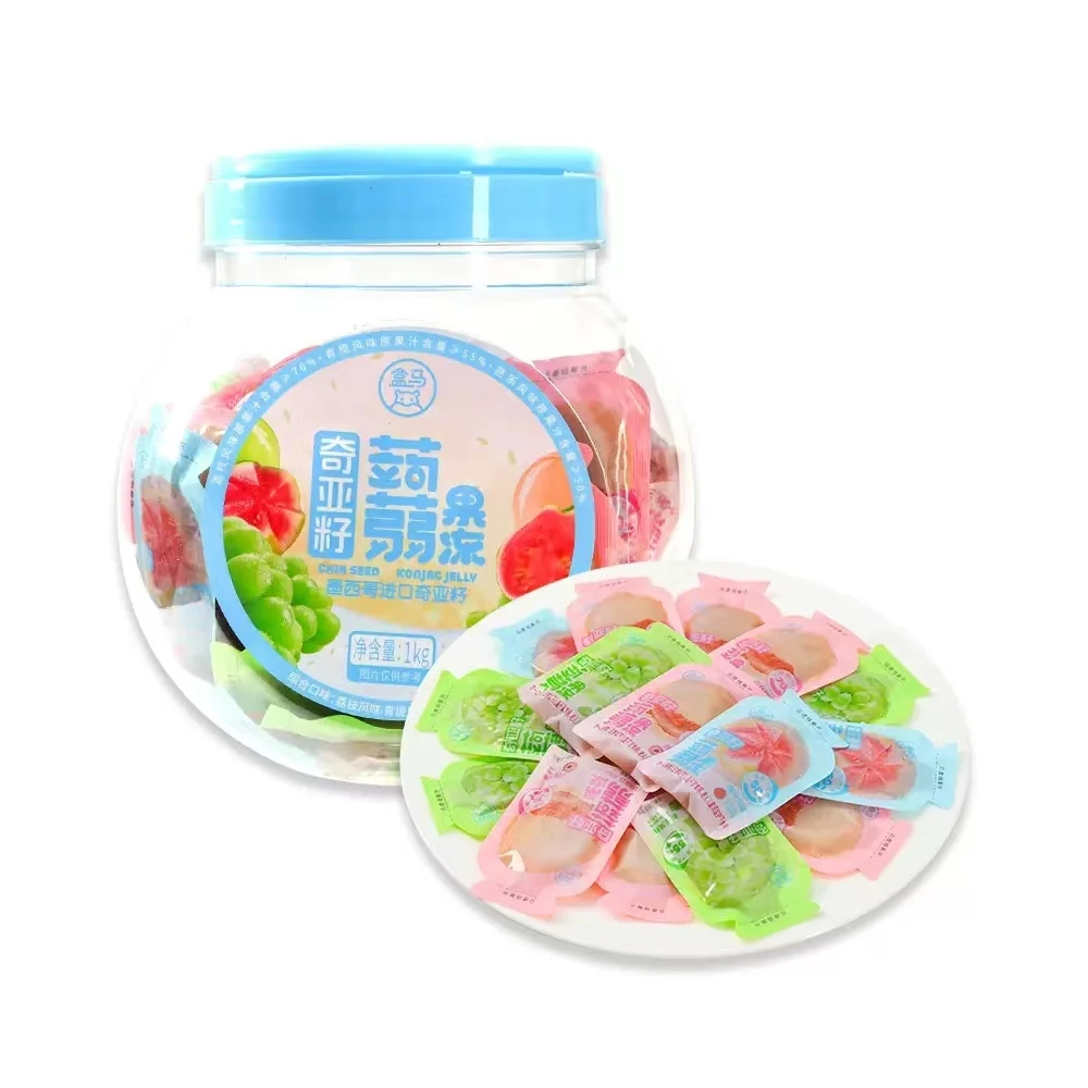 2桶装HM奇亚籽蒟蒻果冻1kg*2桶 4月底到期