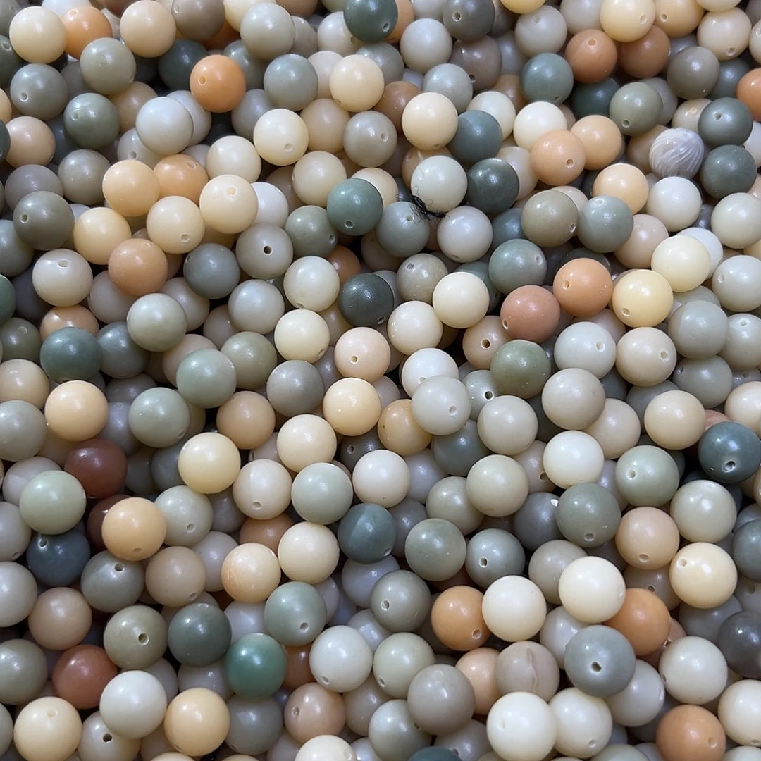 菩提根/象牙果吊坠卡12原色多宝圆200颗