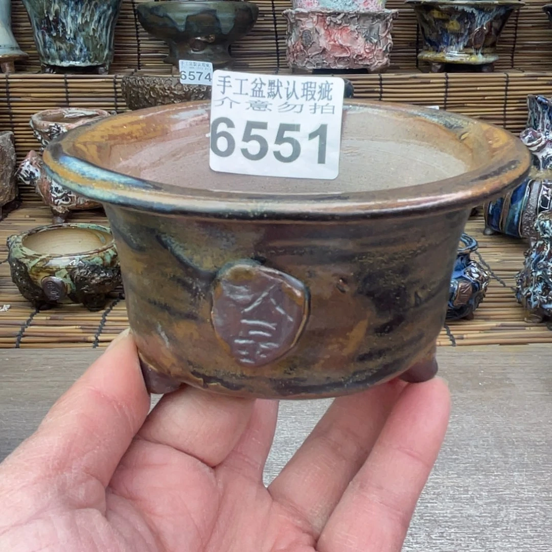 手工花盆默认瑕疵完美者勿拍